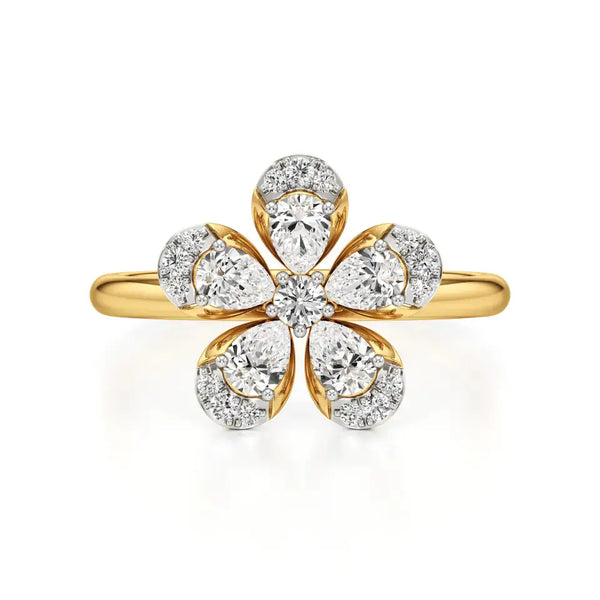 Flora | Round & Pear Lab-Grown Diamond Ring - Nivara