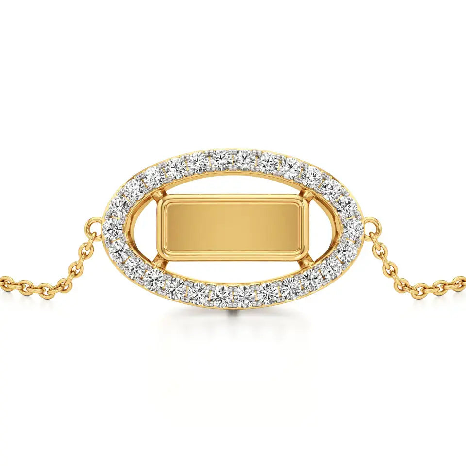 Rupak | Daily Wear Halo Round Lab Grown Diamonds Chain Bracelet - Nivara