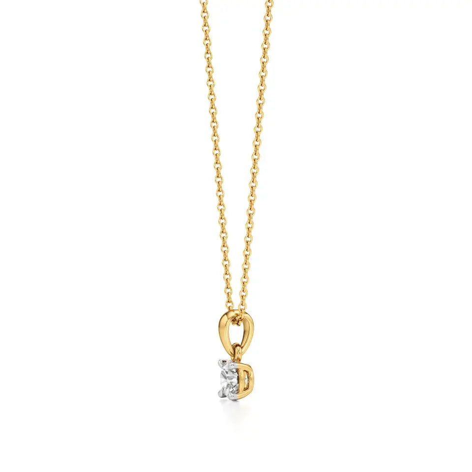 Thea | Round Lab Grown Diamonds 4-Prong Setting Pendant - Nivara