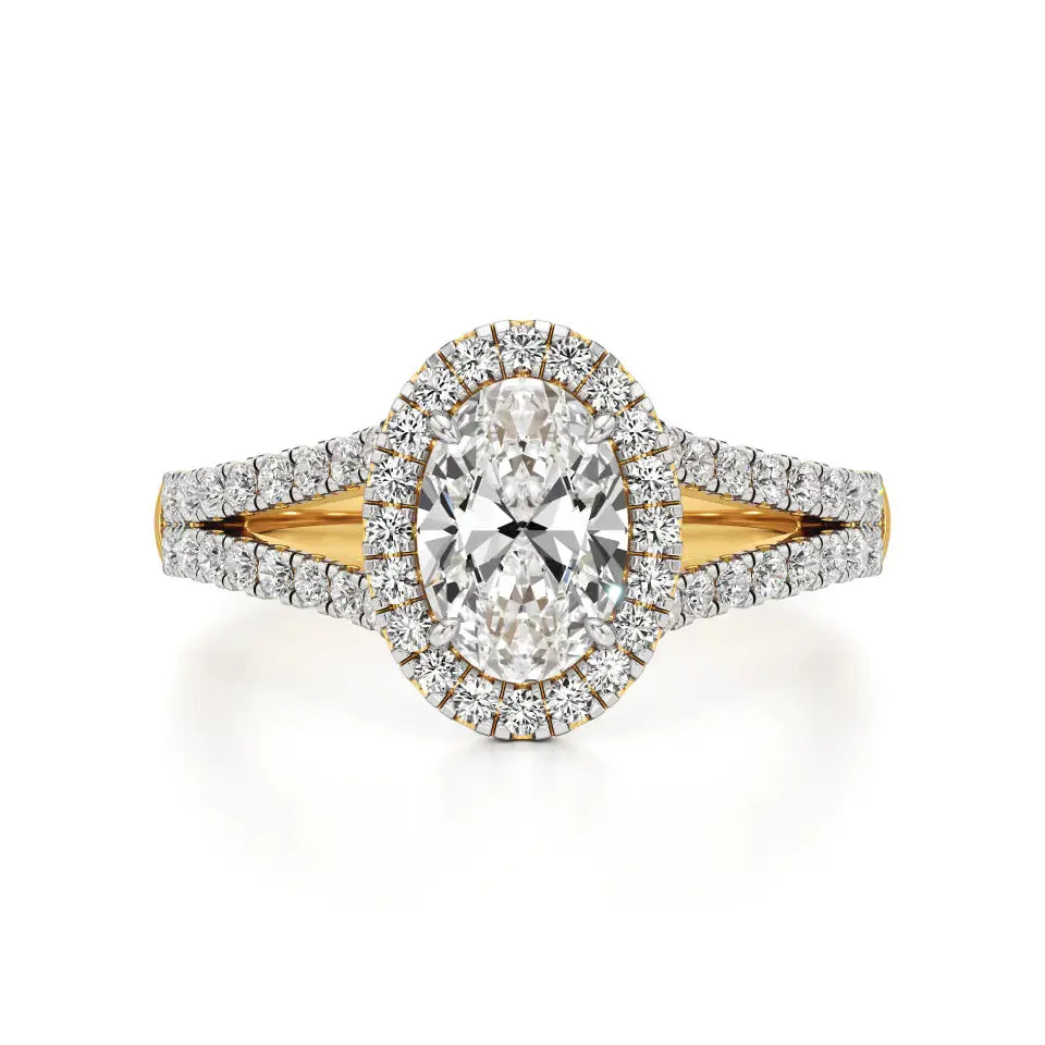 Mira | Classic Oval-cut with Halo - Nivara