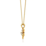 Flora | Diamonds Clustered Floral Design with Ruby Accent Pendant - Nivara