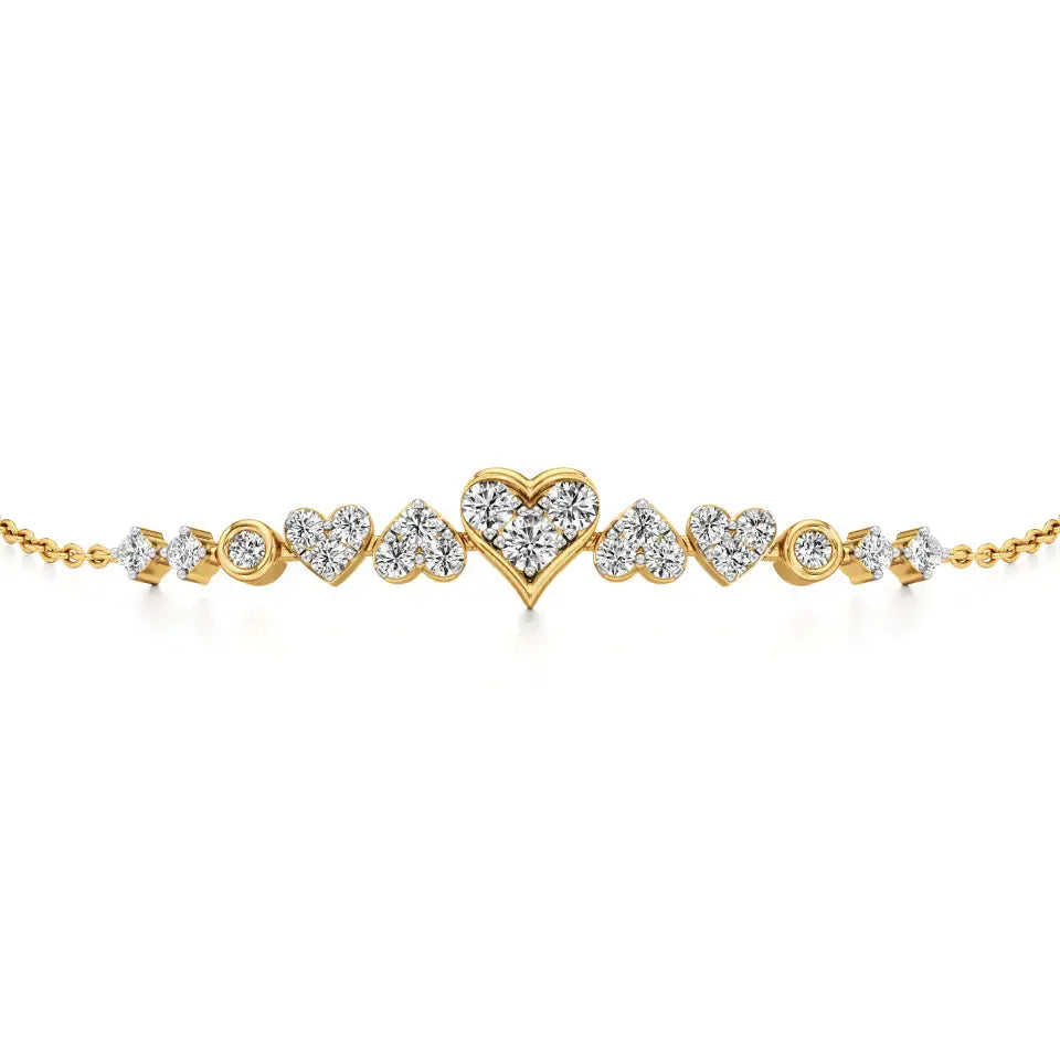 Sneh | Classic Heart Motif Daily Wear Chain Bracelet - Nivara