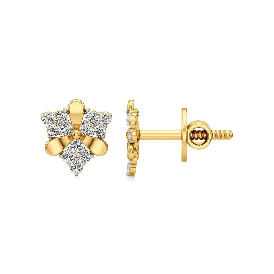 Flora | Round Lab-Grown Diamonds Clustered Studs - Nivara