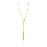 Flora | Pear & Round Lab Grown Diamonds Lotus Petals Necklace - Nivara