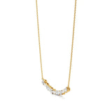 Anek | Multi-Shape Lab Grown Diamonds Bar Necklace - Nivara