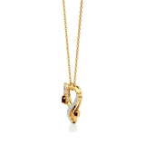 Sneh | Ruby & Round Lab Grown Diamonds Heart Pendant - Nivara