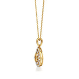 Celesta | Elegant Round Lab Grown Diamonds Cluster Pendant - Nivara
