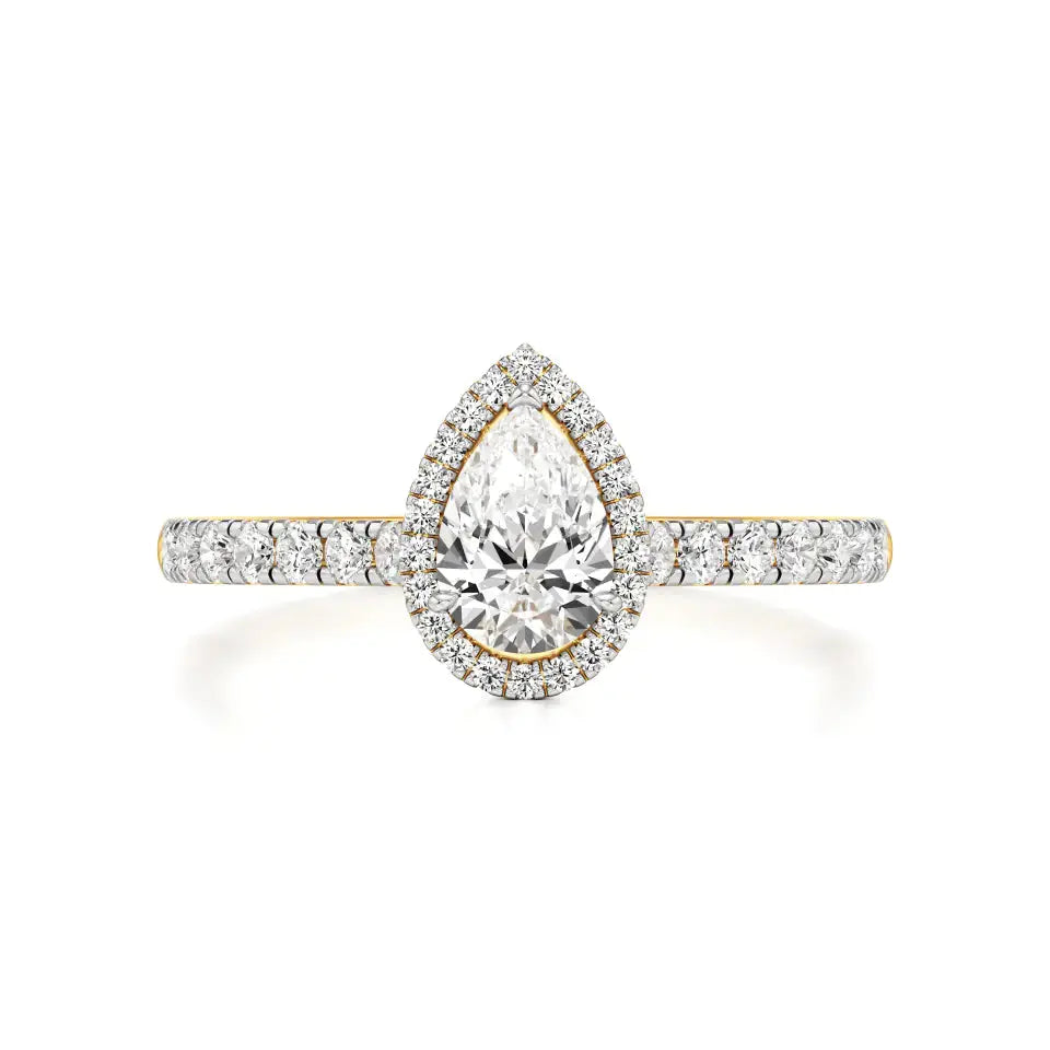 Mira | Round & Pear Lab-Grown Diamond Halo Ring - Nivara
