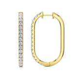 Mode | Round Lab-Grown Diamond Sleek Hoop Earrings - Nivara
