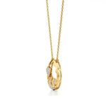 Sneh | Round Lab Grown Diamonds Dual Heart Pendant - Nivara