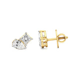 Toi et Moi | Pear & Princess Lab-Grown Diamond Stud Earrings - Nivara