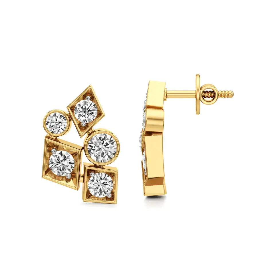 Celestia | Round Lab-Grown Diamonds Clustered Studs - Nivara
