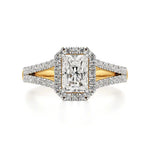 Mira | Emerald Cut Solitaire with Halo - Nivara