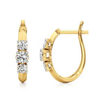 Aria | Trio Round Lab-Grown Diamond Hoop Earrings - Nivara