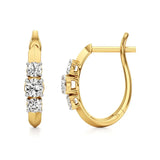 Aria | Trio Round Lab-Grown Diamond Hoop Earrings - Nivara