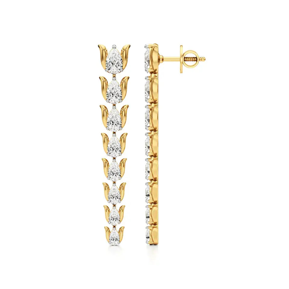 Mode | Pear Lab-Grown Diamonds Dangler Earrings - Nivara