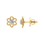 Flora | Round Lab-Grown Diamond Floral Studs - Nivara