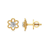 Flora | Round Lab-Grown Diamond Floral Studs - Nivara