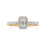 Mira | Emerald Lab-Grown Diamond Halo Ring - Nivara