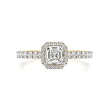 Amara | Asscher-cut Lab-Grown Diamond Halo Ring - Nivara
