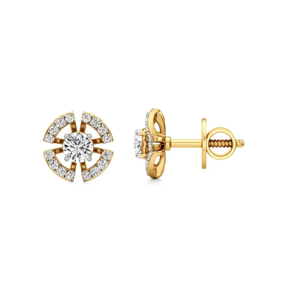 Nora | Round Lab-Grown Diamonds Halo Studs - Nivara