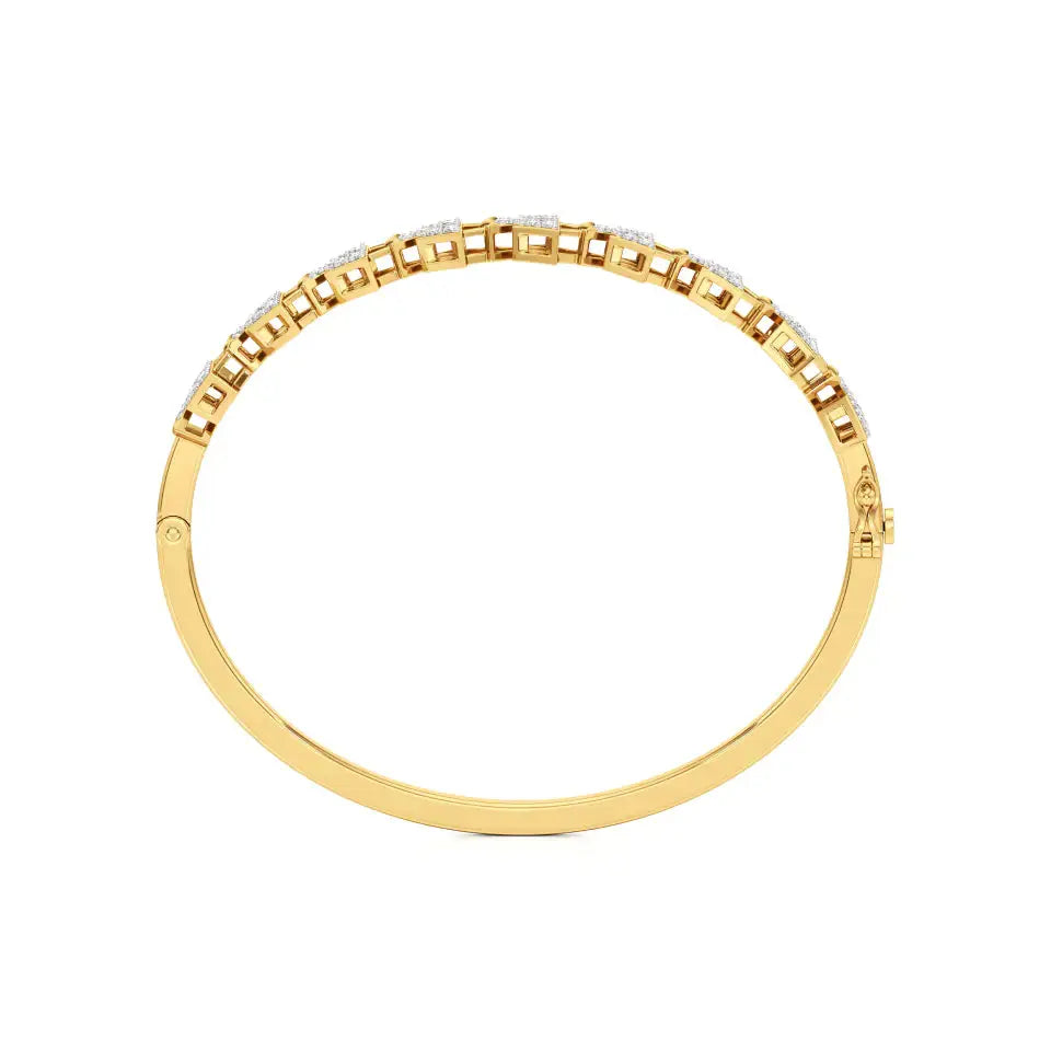 Mode | Elegant Lab Grown Diamonds Triangle Pattern Bangle - Nivara