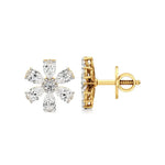 Flora | Pear & Round Lab-Grown Diamond Floral Studs - Nivara
