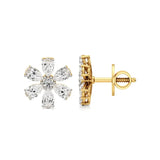 Flora | Pear & Round Lab-Grown Diamond Floral Studs - Nivara