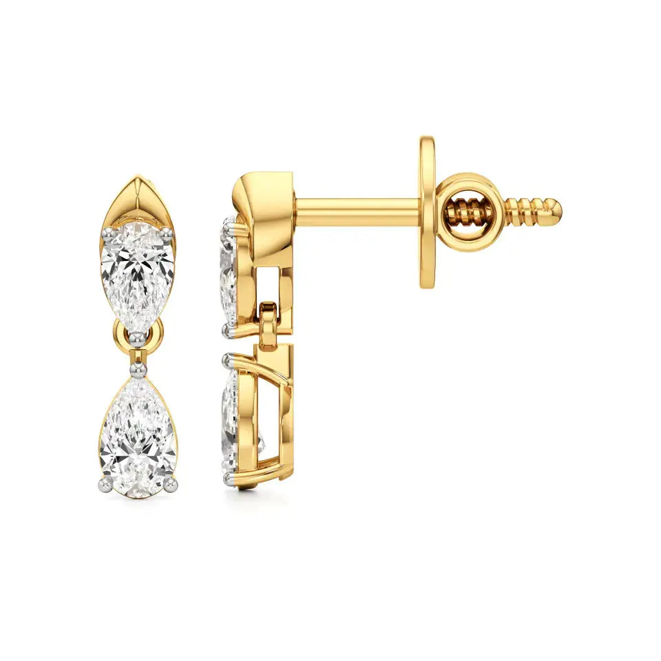 Vanya | Pear Lab-Grown Diamonds Drop Earrings - Nivara