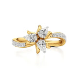 Flora | Round & Pear Lab-Grown Diamond Ring - Nivara