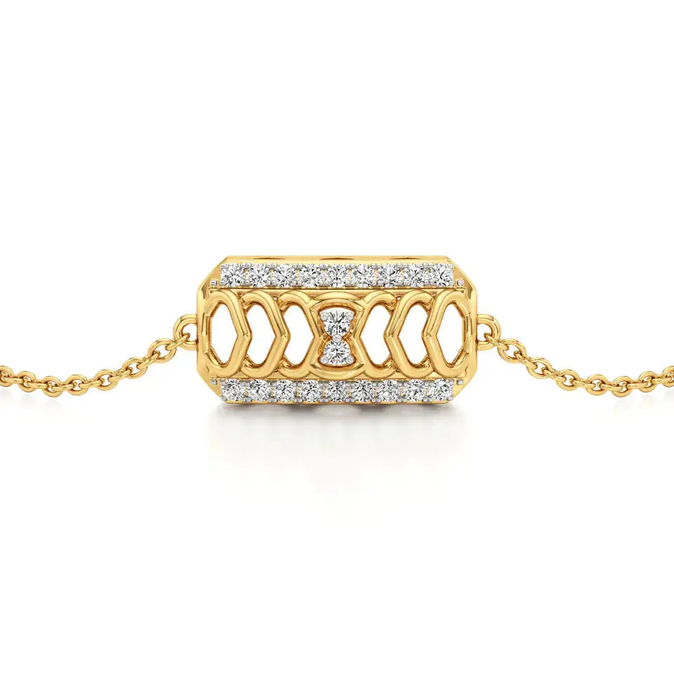 Rupak | Round Lab Grown Diamonds Daily Wear Chain Bracelet - Nivara