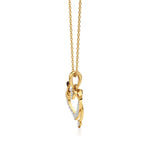 Sneh | Elegant Round Lab Grown Diamonds with Ruby Accent Heart Pendant - Nivara