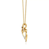 Sneh | Elegant Round Lab Grown Diamonds with Ruby Accent Heart Pendant - Nivara