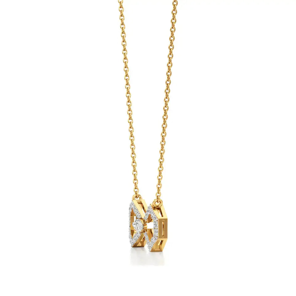 Foreva | Marquise & Round Lab Grown Diamonds Loop Pendant - Nivara