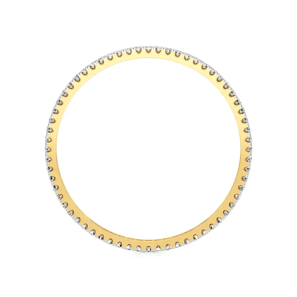 Ishar | Elegant Round Lab Grown Diamonds Tennis Bangle - Nivara