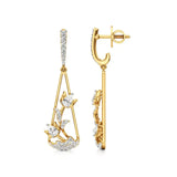 Flora | Pear & Round Lab-Grown Diamond Dangle Earrings - Nivara