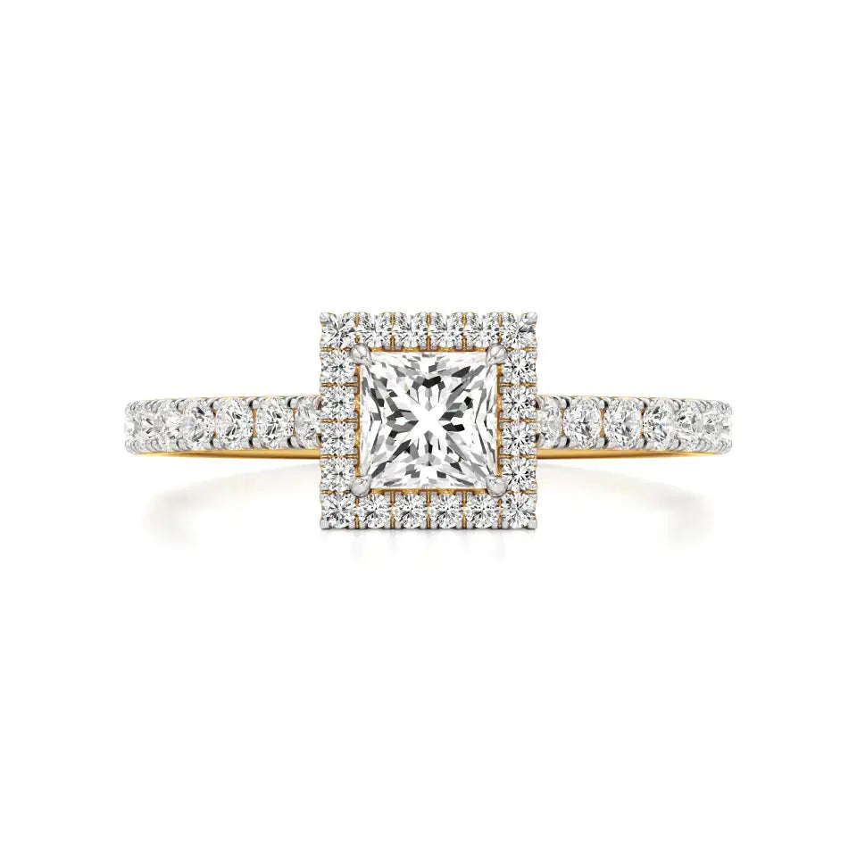 Mira | Round & Princess Lab-Grown Diamond Halo Ring - Nivara
