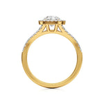 Mira | Round Solitaire with Halo Ring - Nivara