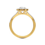 Mira | Round Solitaire with Halo Ring - Nivara