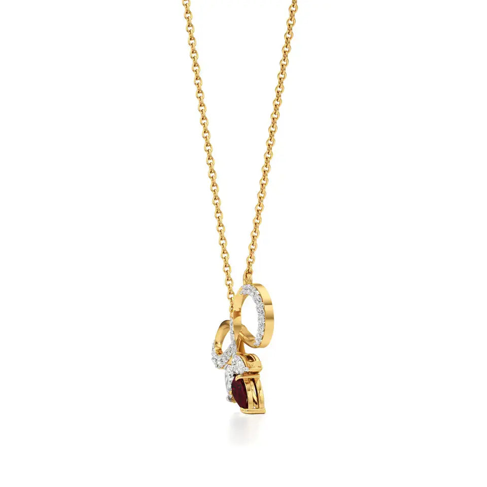 Foreva | Classic Ruby & Diamond Infinity Pendant - Nivara