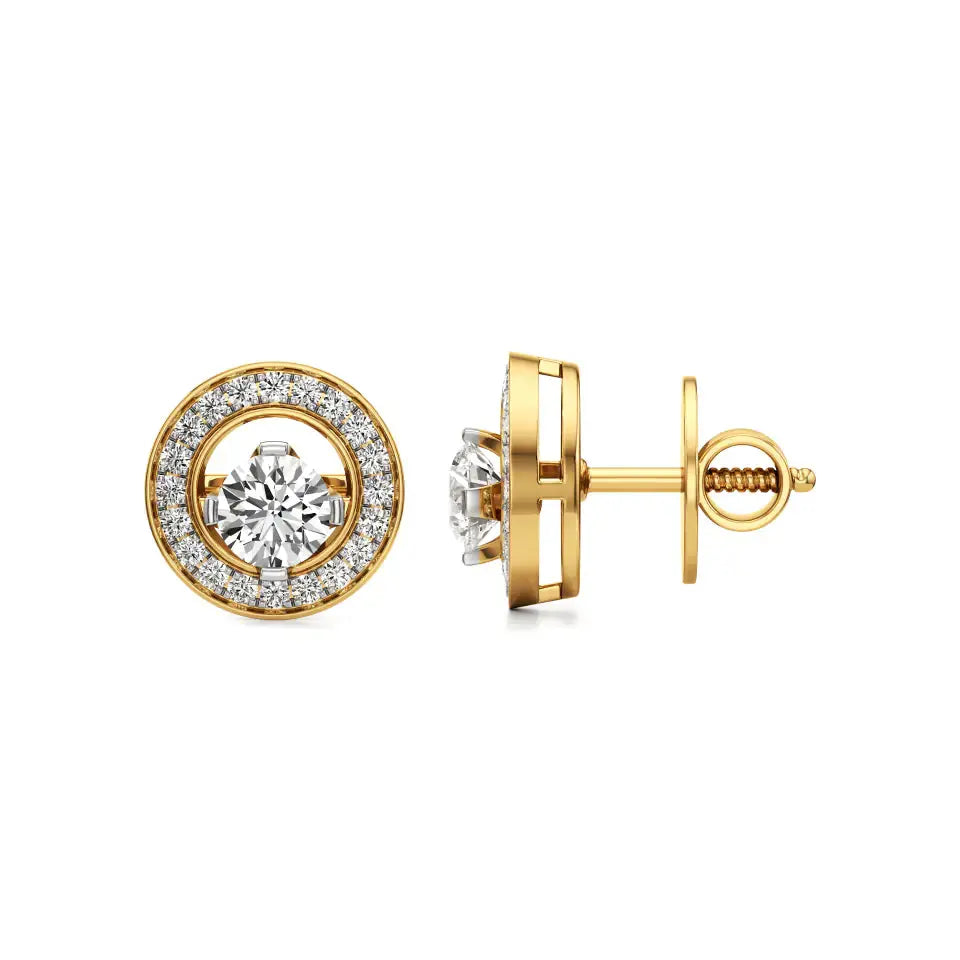 Mira | Round Lab-Grown Diamonds Halo Studs - Nivara