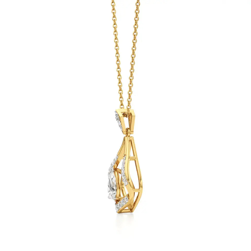 Mode | Pear & Round Lab Grown Diamonds Pendant - Nivara