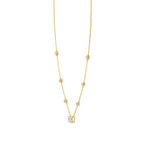 Anek | Radiant Solitaire & Round Lab Grown Diamond Necklace