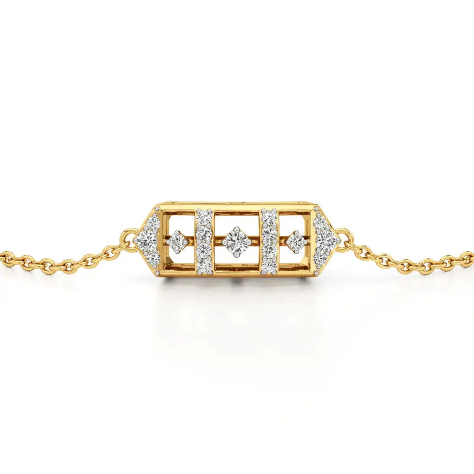 Rupak | Elegant Round Lab Grown Diamonds Chain Bracelet - Nivara