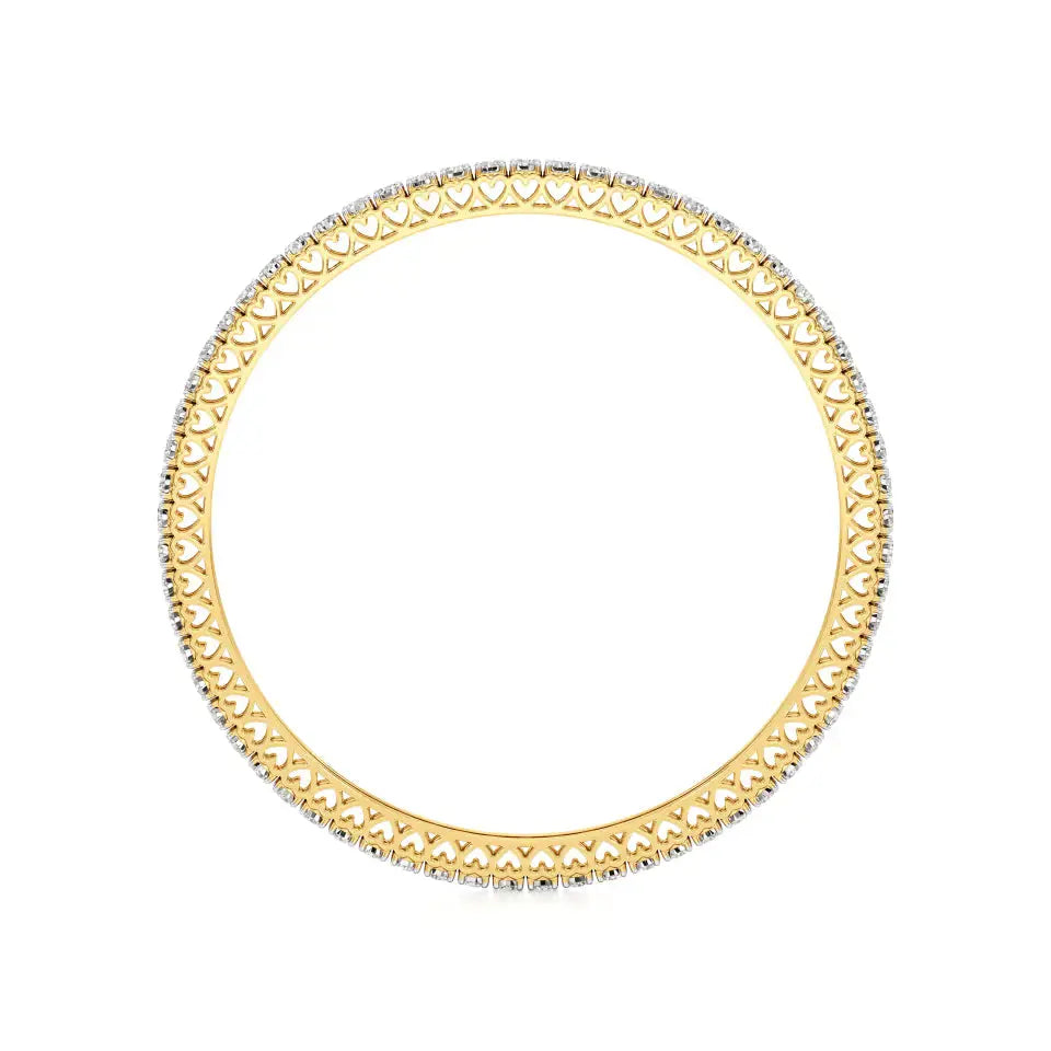 Ishar | Round Lab Grown Diamonds Tennis Bangle - Nivara