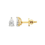 Sia | Studs with Three Prong Pear Lab-Grown Diamonds - Nivara