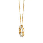 Flora | Floral Design Halo with Heart Motif Pendant - Nivara
