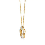 Flora | Floral Design Halo with Heart Motif Pendant - Nivara