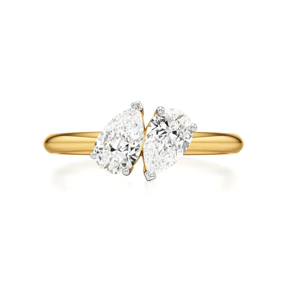 Toi et Moi | Pear Lab-Grown Diamond Ring - Nivara