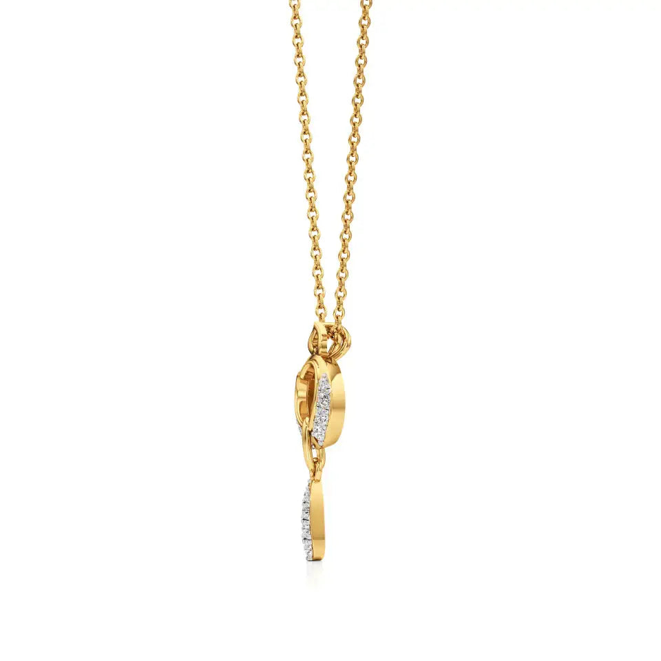 Sneh | Elegant Round Lab Grown Diamonds Heart Pendant - Nivara